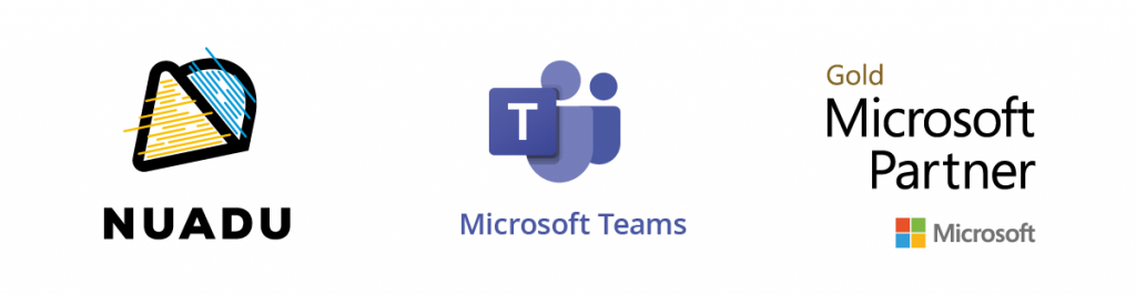 logotypy NUADU Microsoft Teams and Microsoft Partner